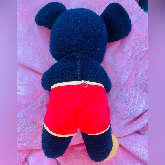 Very rare, collectible, navy blue, vintage, 1950’s, plush Mickey Mouse character - Picture 3 of 4